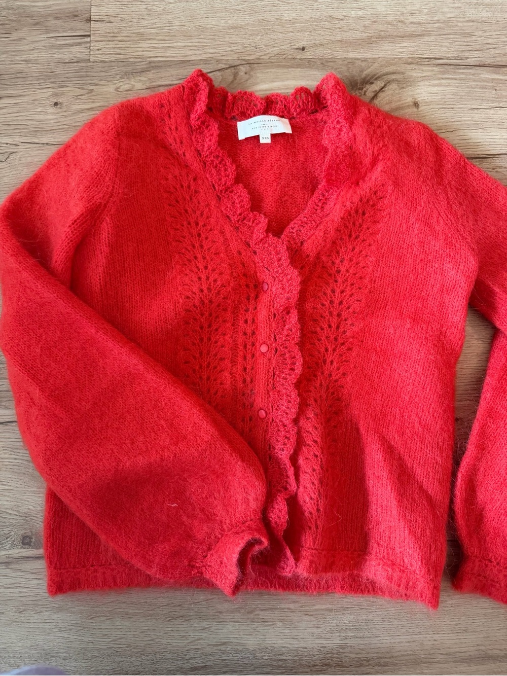 Sezane Angelie Cardigan bright red XXS